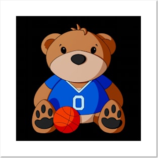 Basketball Player Teddy Bear Posters and Art